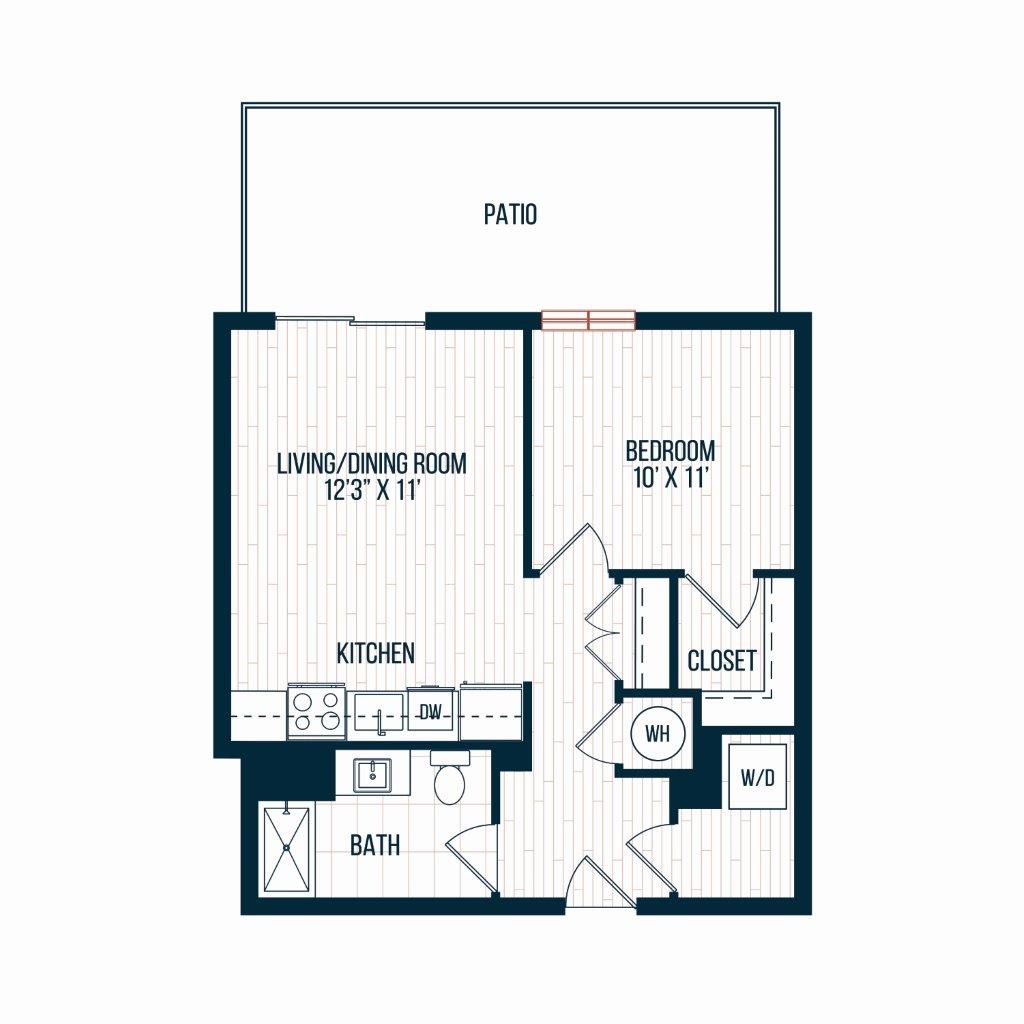 Capitol Rose Luxury Apartments in Washington, DC A24 Floor Plan